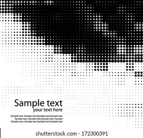 Abstract black and white background of circles.