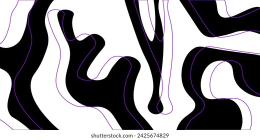 abstract black and white background, curve shape freeform.