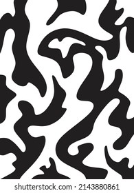 Abstract black and white background with cute oil painting texture pattern