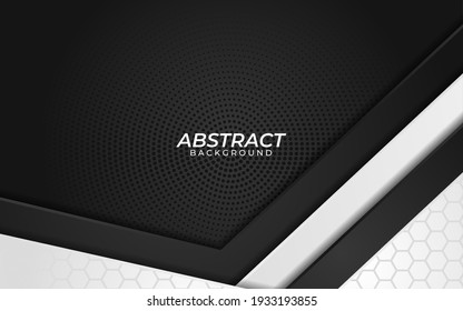 Abstract Black and white background with dark metal texture. modern luxury background