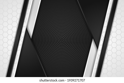 Resumen Fondo negro y blanco con textura de metal oscuro. fondo de lujo moderno