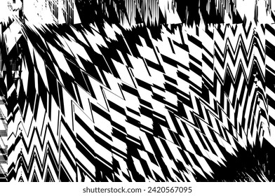 Resumen de fondo blanco y negro. Patrón elegante, op art diseño psicodélico. Ilustración vectorial.