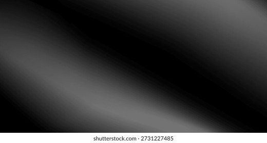 Fundo preto e branco abstrato de curvas elegantes e fluidas. Luz suave e sombra criam um design minimalista e moderno com uma sensação de ritmo.