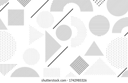 Abstract Black and white background Fluid shapes composition and geometry trendy gradient shapes composition vector design