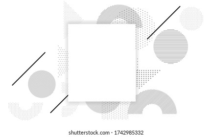Abstract Black and white background Fluid shapes composition and geometry trendy gradient shapes composition vector design