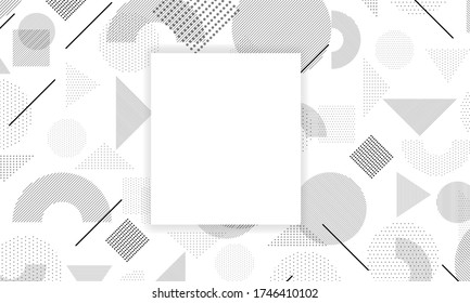 Resumen Fondo negro y blanco Composición de formas fluidas y geometría formas de degradado de moda composición de vectores