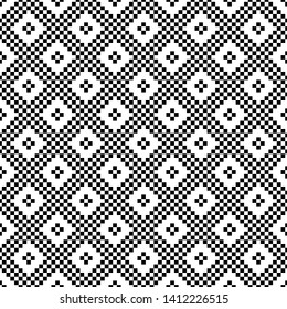Abstract black and white background. Geometric texture. Seamless pattern.