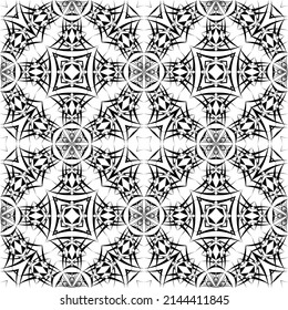 Resumen de fondo negro y blanco, patrón geométrico sin costuras, textura de diseño vectorial moderno.