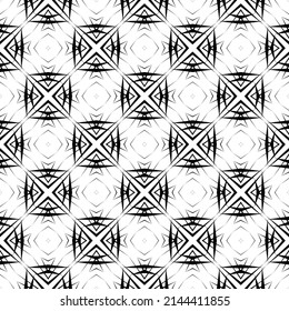 Resumen de fondo negro y blanco, patrón geométrico sin costuras, textura de diseño vectorial moderno.
