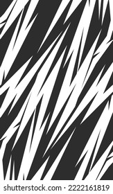 Resumen de fondo blanco y negro con un patrón de flecha geométrica afilada