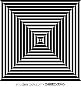 Abstractas fondo blanco y negro. Patrón geométrico con color rojo y negro sobre fondo blanco. efecto de distorsión visual, patrón sin fisuras 