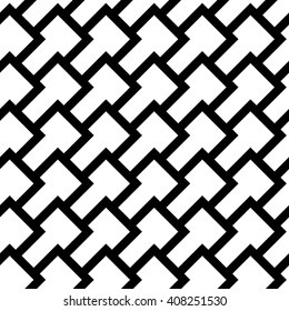 Abstract black and white background, geometric vector seamless pattern
