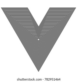 Abstract black and white background. Geometric pattern with visual distortion effect. Illusion . Op art.