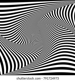 Abstract Op Art Pattern Lines Texture Stock Vector (Royalty Free ...