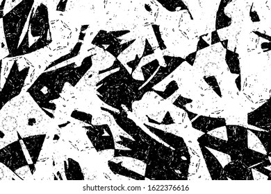 Abstract black and white background. Grunge texture. Monochrome vector pattern