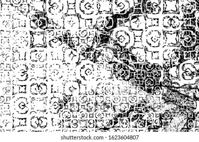 Abstract black and white background. Grunge texture. Monochrome vector pattern