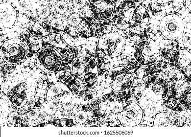 Abstract black and white background. Grunge texture. Monochrome vector pattern