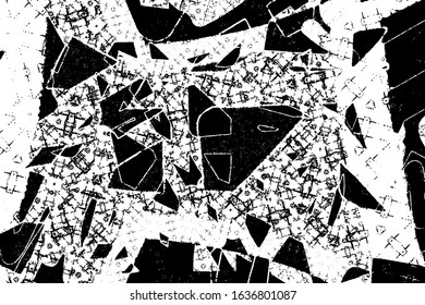 Abstract black and white background. Grunge texture. Monochrome vector pattern