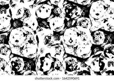 Abstract black and white background. Grunge texture. Monochrome vector pattern