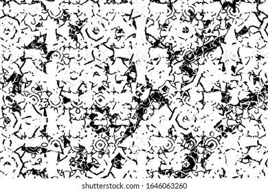 Abstract black and white background. Grunge texture. Monochrome vector pattern