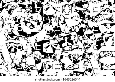 Fondo en blanco y negro abstracto. Textura gruesa. Patrón vectorial monocromo