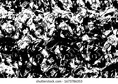 Abstract black and white background. Grunge texture. Monochrome vector pattern