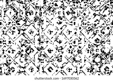 Abstract black and white background. Grunge texture. Monochrome vector pattern