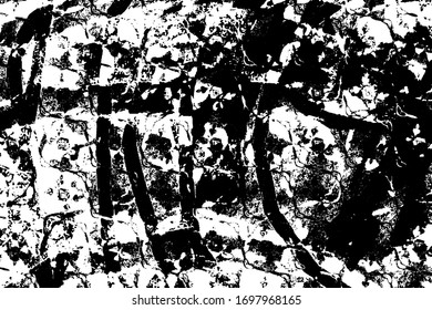 Abstract black and white background. Grunge texture. Monochrome vector pattern