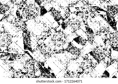 Abstract black and white background. Grunge texture. Monochrome vector pattern