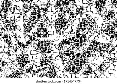 Abstract black and white background. Grunge texture. Monochrome vector pattern