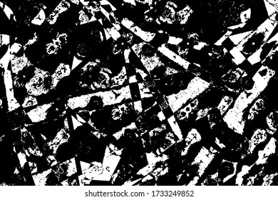Resumen de fondo blanco y negro. Textura gruesa. Patrón vectorial monocromo