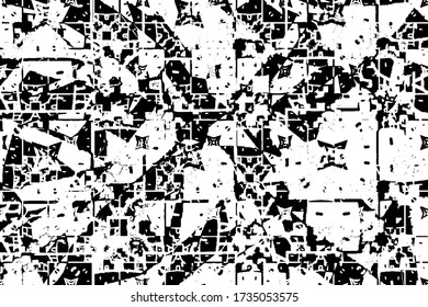 Abstract black and white background. Grunge texture. Monochrome vector pattern