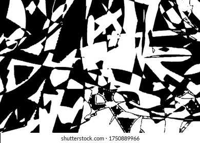 Resumen de fondo blanco y negro. Textura gruesa. Patrón vectorial monocromo