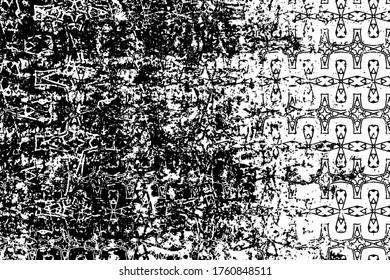 Resumen de fondo blanco y negro. Textura gruesa. Patrón vectorial monocromo