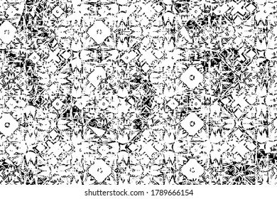 Abstrakter schwarz-weißer Hintergrund. Grunge Textur. Monochrome Vektormuster