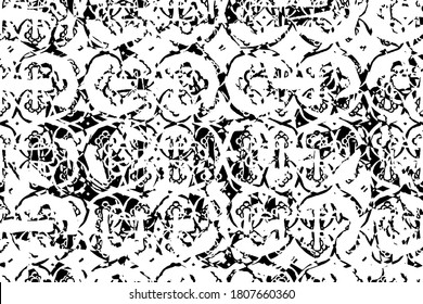Resumen de fondo blanco y negro. Textura gruesa. Patrón vectorial monocromo