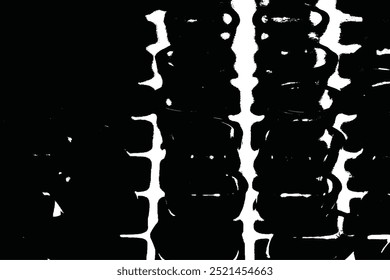 Abstract Black and White Background with Grunge Brush Strokes, Ink Patterns, and Splatter Effects - Monochrome Textured Design