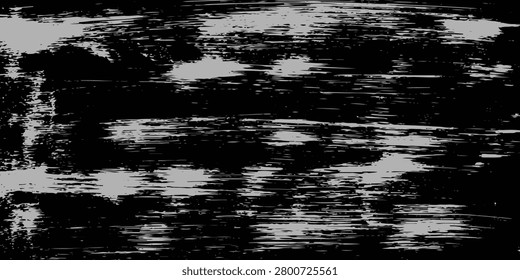 Abstract black and white background in grunge style, brush stroke effect, tar paper material whitewashed by lime, obsolete