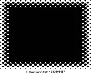 Abstract black and white background, halftone pattern texture, square banner