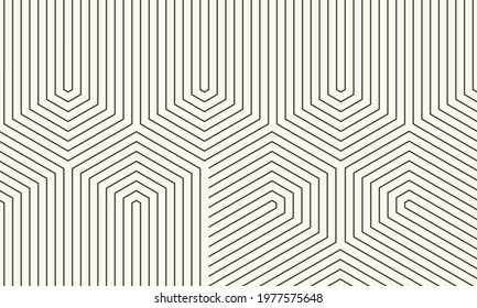 Abstrakter schwarz-weißer Hintergrund mit Linien. Gestreifte Tapete mit Zickzackmuster.