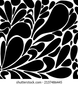 abstract black and white background of black lines, patterns, drops. Seamless pattern of black lines on a white, hand-drawn abstract lines background. Hand drawn ink drawing and textures set.