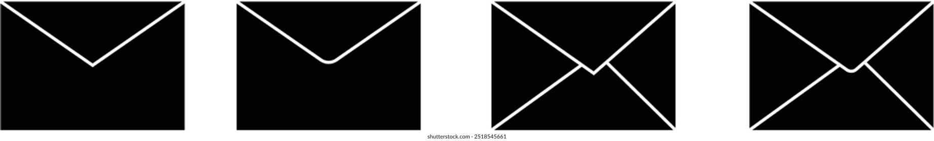abstract black and white background Mail icons set. email sign and symbol. E-mail icon