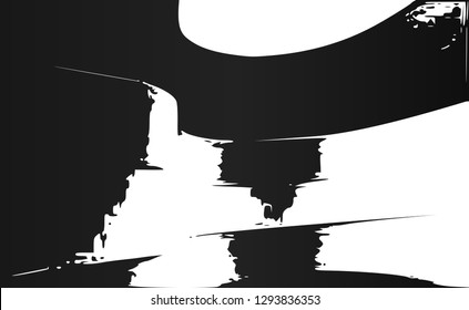 Abstract black and white background. Modern template with shapes. - Vector