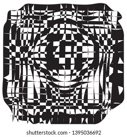 Abstract black and white background. Noise structure. Vector image