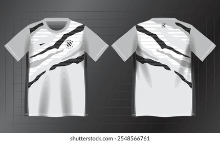 abstract black and white background pattern for sport jersey design mockup