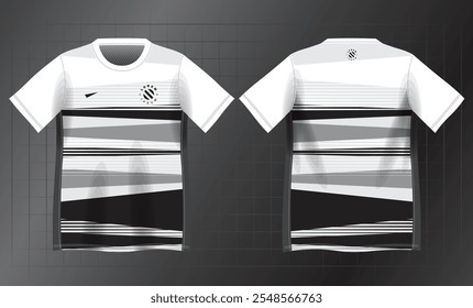 abstract black and white background pattern for sport jersey design mockup