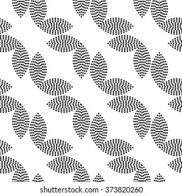 Abstract black and white background. Petals pattern. Leaves pattern. Geometric Pattern. Zigzag pattern. Vector regular texture. Seamless circle pattern. 
