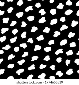 Abstract black and white background. Seamless pattern with animals print for wallpaper, web page, textures, card, postcard, faric, textile. Ornament of stylized skin. Vector illustration. 