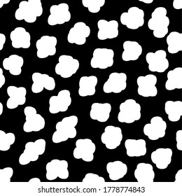 Abstract black and white background. Seamless pattern with animals print for wallpaper, web page, textures, card, postcard, faric, textile. Ornament of stylized skin. Vector illustration. 