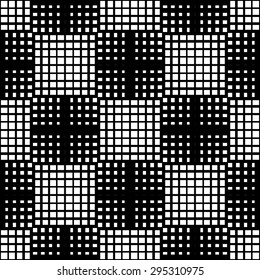 Abstract black and white background, seamless vector pattern. Vector